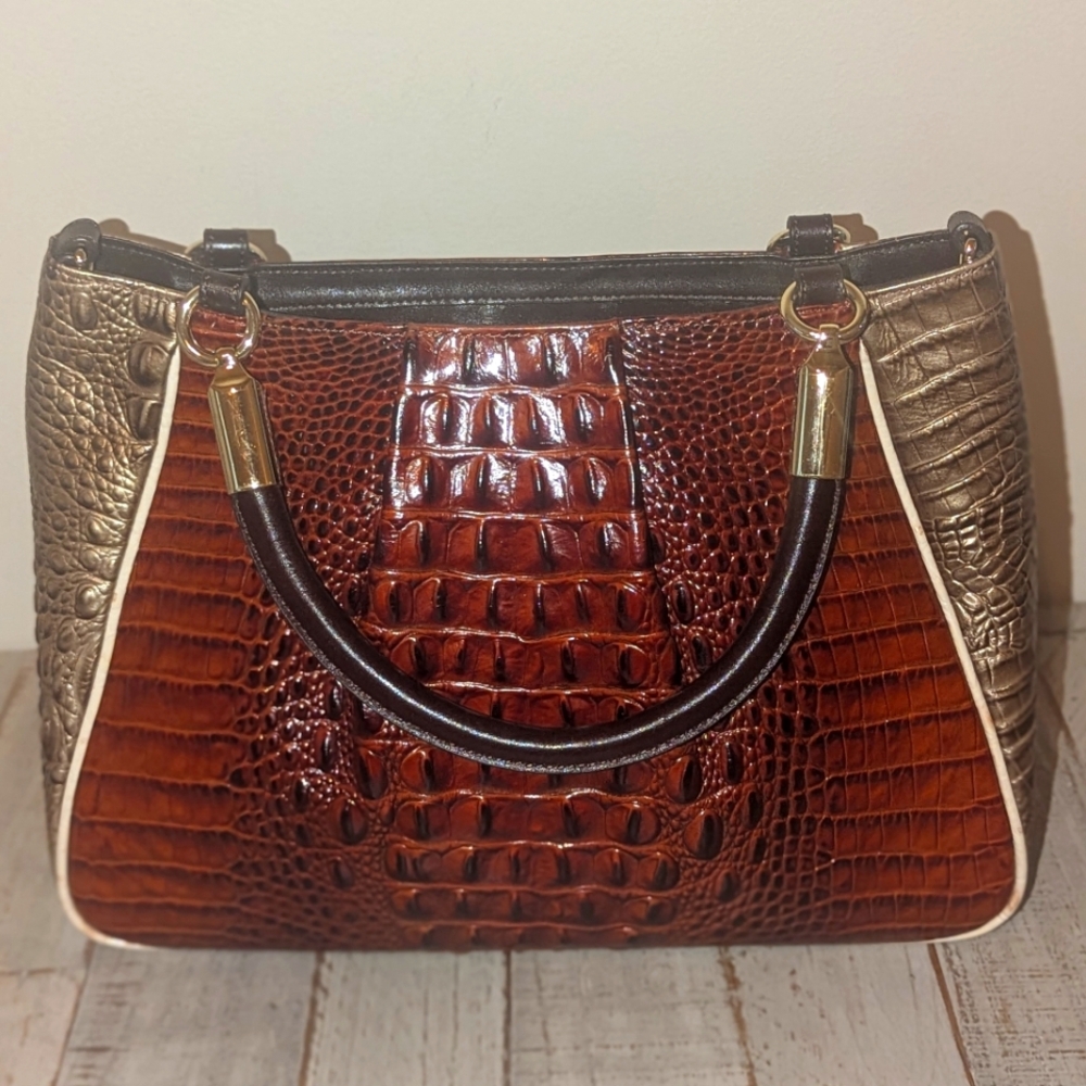 Brahmin Ruby Satchel Pecan Azuma